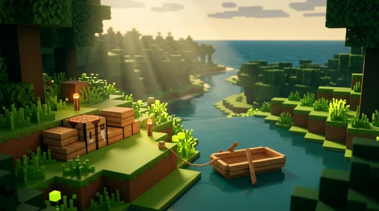 How to Craft a Boat in Minecraft and Use It