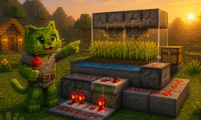 Redstone 101: an automated wheat farm in 30 minutes